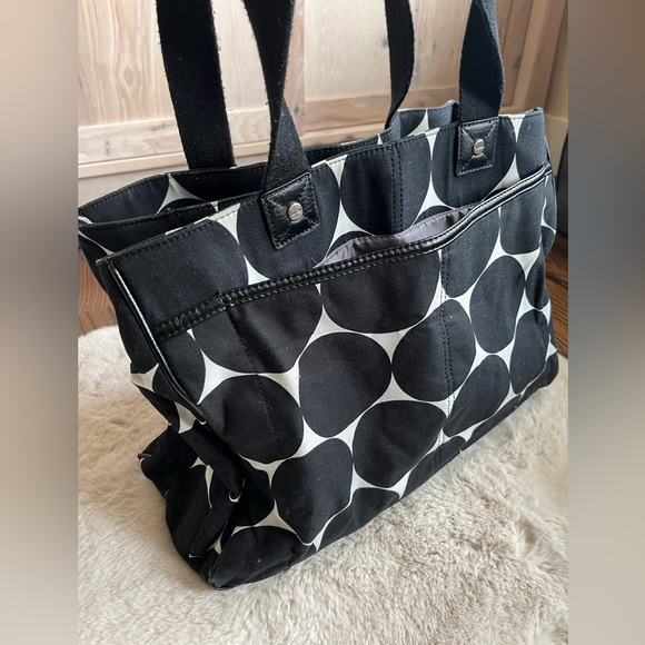 thirty one Bags Thirty One 3 Black And White Polka Dot Laptop Work Travel Bag Poshmark